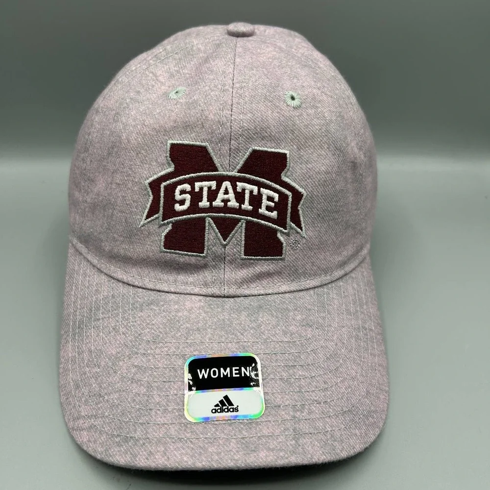 Mississippi State Bulldogs Hat Women Embroidered Adidas Strap Back‎ Cap New
